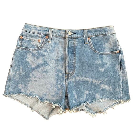 Levi’s Pants - Levi’s 501 Bleached Tie Dye Buttonfly Cut Off Shorts Size 29